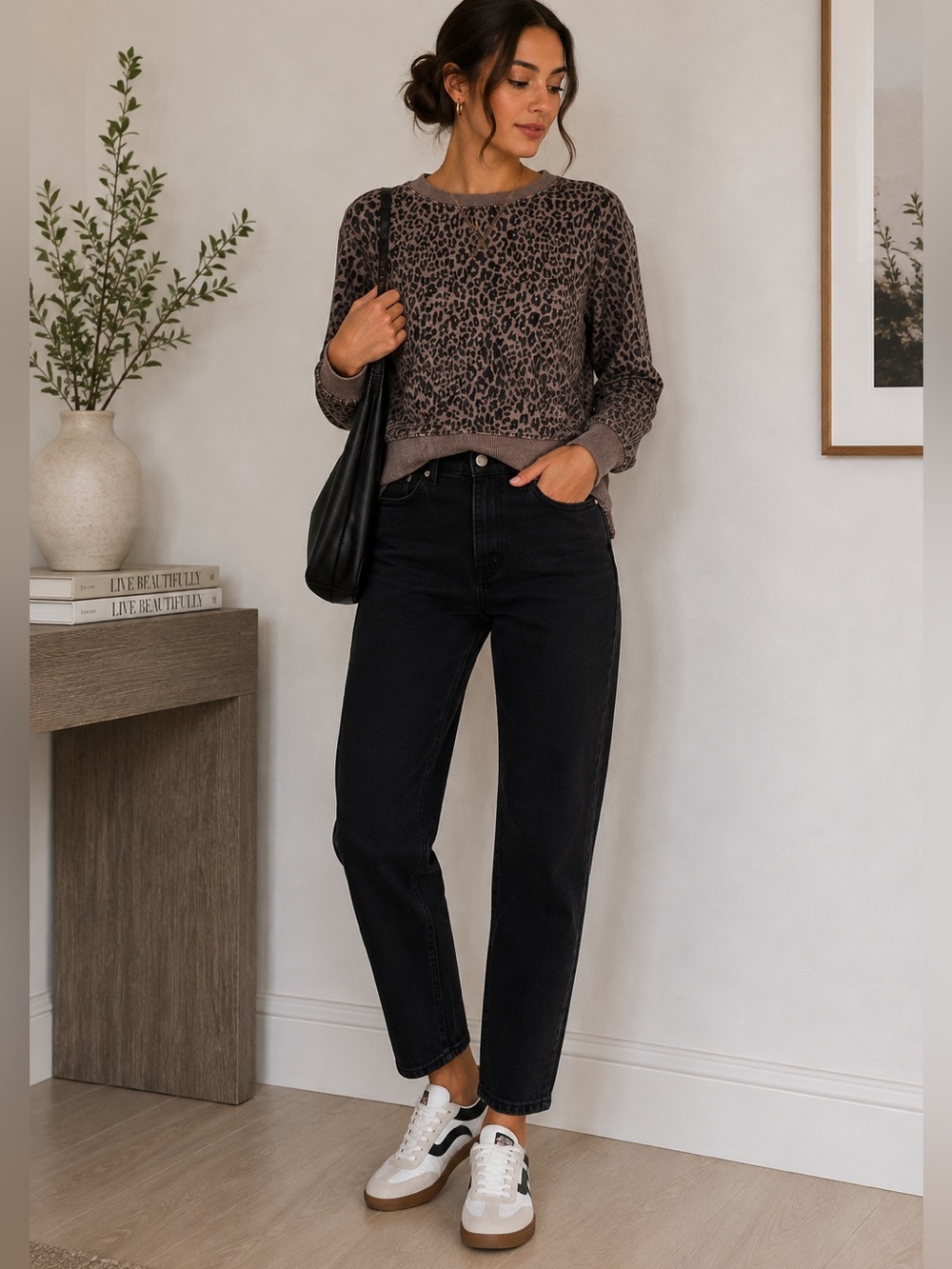 Leopard Print Sweatshirt XS